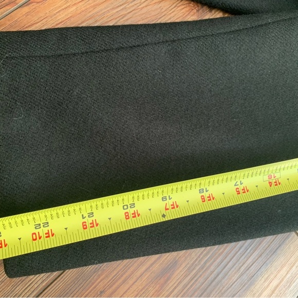 Sag Harbor Black Pure Wool Blazer Size 14 One Button Lined Y2K Vintage Shoulder - Picture 3 of 8